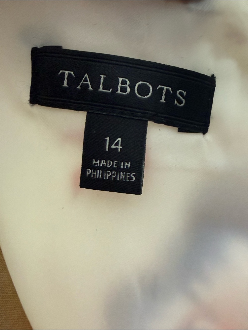 Talbots Floral Fit-and-Flare Sleeveless Dress in Pink & Blue - Picture 6 of 7